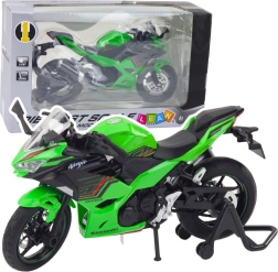Metalni sportski motocikl zeleni 1:12