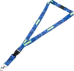 Vezica za ključeve za vrat s karabinom – nogometni motiv