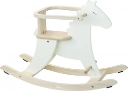 Vilac drveni konjić za ljuljanje s naslonom bijeli