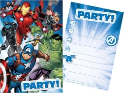 Set party pozivnica s omotnicama AVENGERS 15 × 10 cm (5 + 5 kom)