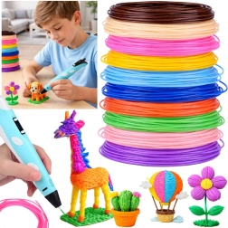 Set PCL filamenata za 3D olovku, 10 boja, 50 m