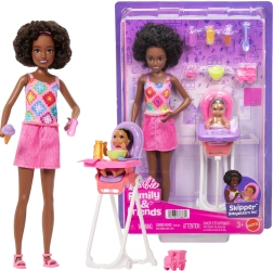 Barbie Skipper dadilja s bebom i hranilicom
