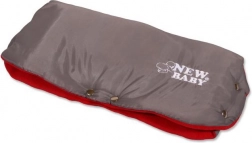 Navlaka za ruke za kolica Classic fleece siva/crvena