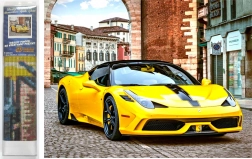 Dijamantno slikanje žuti sportski auto 30 × 40 cm