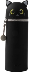 Silikonska pernica tuba Cat Lovers crna mačka