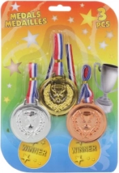 Set medalja za djecu – zlatna, srebrna i brončana