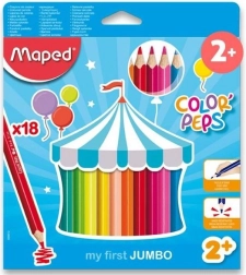 Pastelne bojice trokutaste Jumbo Color'Peps od Maped, 18 kom