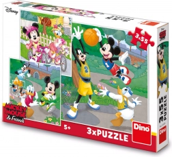 Puzzle MICKEY I MINNIE sportaju 3×55 dijelova