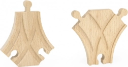 Drvene tračnice kratka skretnica 2 komada