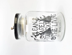 Staklena posuda za slatkiše s poklopcem WEDNESDAY