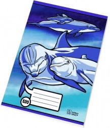 školska bilježnica A5 čista 20 listova dupini