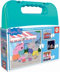 Puzzle u kovčežiću Peppa Pig 4u1