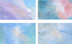 Plastična mapa s drukom A4, mramorni dizajn, u boji