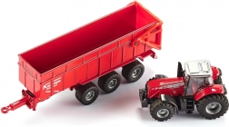 Model traktora MASSEY FERGUSON s prikolicom SIKU 1:87