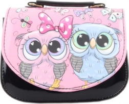 Dječja torbica sa sovićima, crna