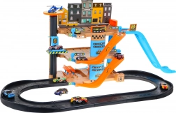 Četverokatna parkirna garažna kula s dizalom za djecu 3+ Autići i helikopter sa toboganom