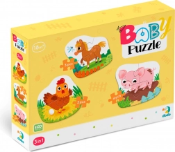 Baby puzzle Životinjice s farme 3u1 (2, 3, 4 dijela) DODO