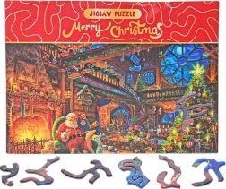 Puzzle Merry Christmas – kod Djeda Mraza doma, 468 dijelova