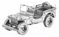 3D metalne puzzle Jeep Willys MB Overland ICONX