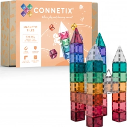 Connetix Pastel Square Pack magnetske građevne kocke 40 dijelova