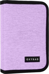 Školski pernica Unicolor ljubičasta, jednoslojna s dva preklopa