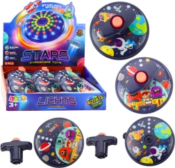 Svjetleći svemirski disk sa zvukom – vrteća UFO-zvrk igračka