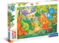 Clementoni puzzle sretna oaza dinosaura, maxi 24 dijelova
