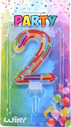 Rođendanska svijeća broj 2 s crtama