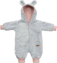 New Baby Teddy bear sivo-ružičasti dječji zimski kombinezon