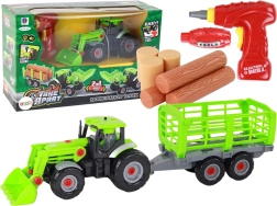 Traktor s prikolicom za DIY montažu s odvijačem