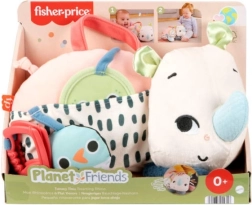 akcijski plišani nosorog Fisher-Price Planet Friends za osjetilnu igru
