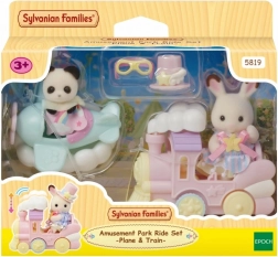 Sylvanian Families zabavni park – avion i vlakić igraća set