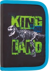 Školski pernica s dinosaurima, 1 kat, 2 preklopa – potpuno opremljen