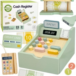 WOOPIE GREEN drvena blagajna s priborom