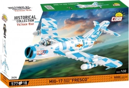 Konstruktorski set zrakoplova MIG-17 Fresco – povijesna kolekcija Vijetnamski rat 1:32 (577 dijelova)