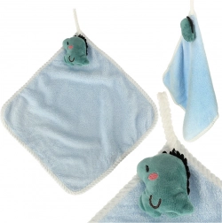 Dječji ručnik za vrtić 30 × 30 cm – plavi dinosaur