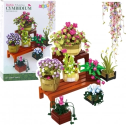 Konstruktorski set cvijeće u posudama s dvjema policama – 1446 dijelova