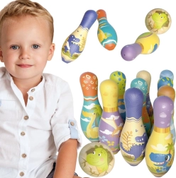 Soft children's dinosaur bowling set Woopie - 12 pcs
