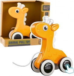 žuta vučna žirafa sa zviždaljkama