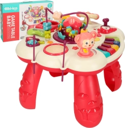 Interaktivni obrazovni stolić s klavirom i bubnjevima ružičasti Bibi-inn