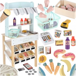 Drveni market LULILO Melo sa štandom i blagajnom za djecu