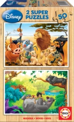Drvene puzzle Disney životinjski prijatelji 2×50 dijelova