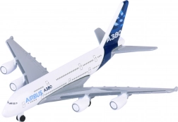 Metalni osobni zrakoplov AIRBUS A380-800 bijeli 11 cm