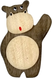 Drvena magnetna naljepnica za hladnjak – nilski konj