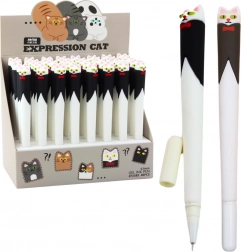 Gel olovka s mačkom i leptirićem, plava tinta