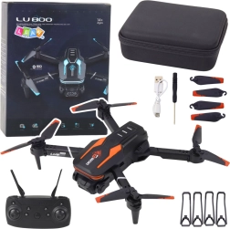 Dron s kamerom LU800 s LED svjetlima - narančasti