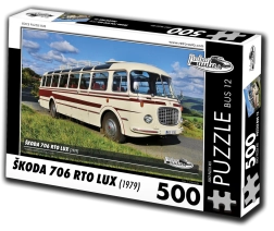 Puzzle Retro-automobili: Škoda 706 RTO LUX – autobus, 500 dijelova