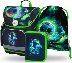 BAAGL 3 SET Ergo Nogometni Igrač: školska torba, pernica, vrećica