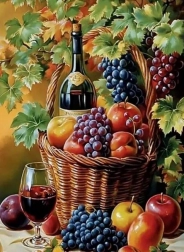 Dijamantno slikanje mrtve prirode 30 × 40 cm