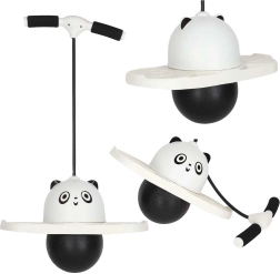 Kids’ panda pogo jumper for balance, black and white
